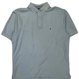 Tommy Hilfiger Polo Shirt - Large Blue Cotton