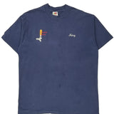 Nancy Fruit Of The Loom Single Stitch T-Shirt - Medium Blue Cotton