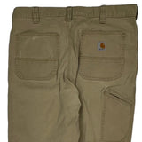 Carhartt Carpenter Trousers - 36W 34L Beige Cotton