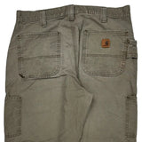 Carhartt Double Knee Carpenter Pants - 36W 32L Gray Cotton