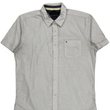 Tommy Hilfiger Polka Dot Short Sleeve Shirt - Large White Cotton