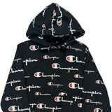 Spellout Champion Reverse Weave Hoodie - Medium Red Cotton Blend