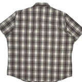 Wrangler Checked Short Sleeve Shirt - Large Cream Cotton