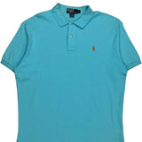 Polo By Ralph Lauren Polo Shirt - Large Blue Cotton