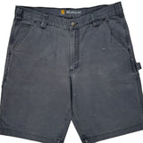 Carhartt Cargo Carpenter Shorts - 36W 10L Gray Cotton