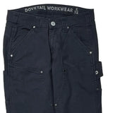 Dovetail Carpenter Trousers - 28W UK 8 Black Cotton