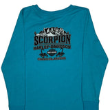 Scorpion Harley-Davidson Chandler, Arizona Harley Davidson Long Sleeve T-Shirt - Small Blue Cotton
