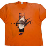 Cross Training Nike Graphic T-Shirt - XL Orange Cotton