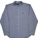 Ralph Lauren Checked Shirt - 2XL Blue Cotton