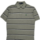 Polo By Ralph Lauren Striped Polo Shirt - Medium Black Cotton