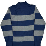 Disney Striped 1/4 Zip - Medium Blue Cotton