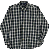 Nautica Checked Shirt - Large Green Cotton