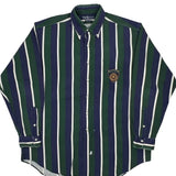 Ralph Lauren Striped Shirt - Large Green Cotton