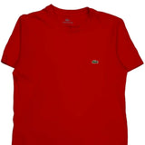 Lacoste T-Shirt - 2XS Red Cotton