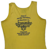 Motorcycles Harley Davidson Graphic Tank Top - Medium Yellow Cotton