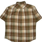 Tommy Hilfiger Checked Short Sleeve Shirt - Large Brown Cotton