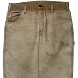 Dickies Carpenter Trousers - 34W 30L Beige Cotton