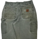Original Dungaree Fit Carhartt Double Knee Carpenter Trousers - 32W 32L Grey Cotton