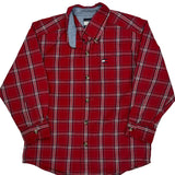 Age 5 Tommy Hilfiger Checked Flannel Shirt - Small Red Cotton