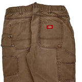 Dickies Carpenter Pants - 32W 28L Brown Cotton