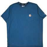 Carhartt T-Shirt - XL Blue Cotton