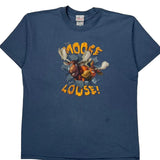 Moose Is Loose Disney Cartoon T-Shirt - Large Blue Cotton