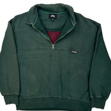 Stussy Collared Rugby Shirt - Small Burgundy Cotton