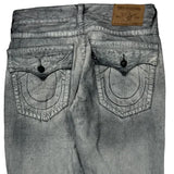 True Religion Contrast Stitch Jeans - 34W 29L Gray Cotton