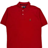Chaps Ralph Lauren Polo Shirt - Large Red Cotton