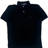 Tommy Hilfiger Polo Shirt - Medium Black Cotton