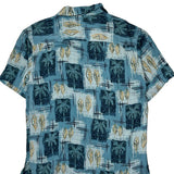 Island Blue Hawaiian Shirt - Large Blue Viscose