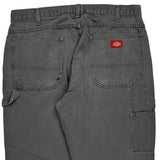 Dickies Carpenter Trousers - 36W 31L Grey Cotton