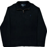 Polo By Ralph Lauren 1/4 Zip - 2XL Black Cotton