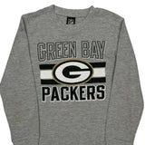 Age 10-12 Nfl Green Bay Packers Long Sleeve T-Shirt - Medium Gray Cotton