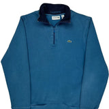 Lacoste 1/4 Zip - XL Blue Cotton