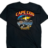 Cape Cod Harley Davidson T-Shirt - Large Black Cotton
