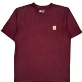 Carhartt T-Shirt - Medium Burgundy Cotton