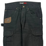 Wrangler Cargo Trousers - 32W 32L Black Cotton