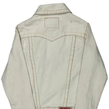 Age 8 True Religion Contrast Stitch Denim Jacket - Small White Cotton