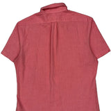 Ralph Lauren Slim Fit Short Sleeve Shirt - Large Red Cotton