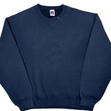 Russell Athletic Sweatshirt - Large Blue Cotton