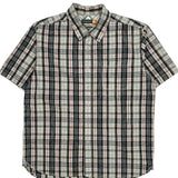 Quiksilver Checked Short Sleeve Shirt - Large Multicoloured Cotton