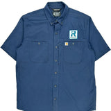 Robinson Carhartt Short Sleeve Shirt - Large Blue Cotton