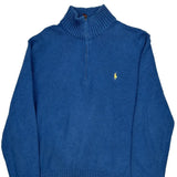 Polo By Ralph Lauren 1/4 Zip - XL Blue Cotton