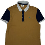 Lacoste Slim Fit Polo Shirt - 2XL Brown Cotton
