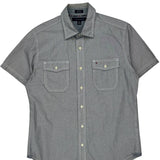 Custom Fit Tommy Hilfiger Short Sleeve Shirt - Medium Gray Cotton