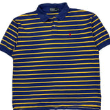 Polo By Ralph Lauren Striped Polo Shirt - XL Blue Cotton