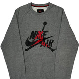 Jumpman Jordan Graphic Sweatshirt - Small Gray Cotton