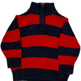 Age 9 Months Oshkosh Striped Rugby Shirt - 3XS Navy Cotton
