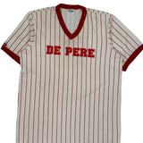 De Pere, Made In USA Majestic Striped T-Shirt - XL Red Cotton Blend